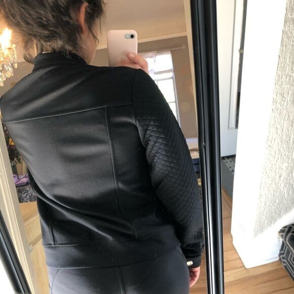 Michael Kors black bomber jacket excellent condition Size 8 - Picture 4 of 7